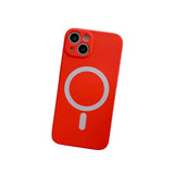 Husa MagSafe pentru Apple iPhone 12 Pro, Silicon, Protectie pentru camera, Magnetica, Incarcare Wireless,  Flippy, Rosu - vivimall.ro