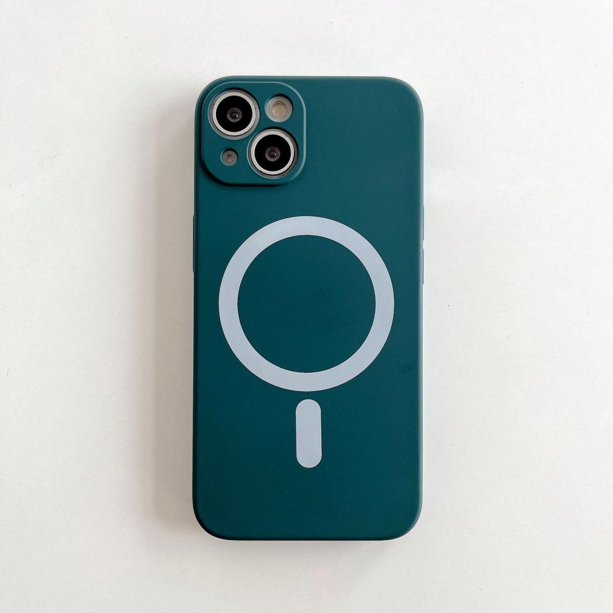 Husa MagSafe pentru Apple iPhone 14, Silicon, Protectie pentru camera, Magnetica, Incarcare Wireless,  Flippy, Verde - vivimall.ro