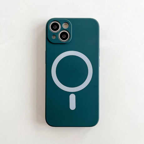 Husa MagSafe pentru Apple iPhone 11, Silicon, Protectie pentru camera, Magnetica, Incarcare Wireless,  Flippy, Verde - vivimall.ro