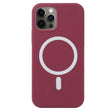 Husă MagSafe mov pentru iPhone 11 din silicon lichid, vedere frontală, Full Cover