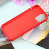 Husa MagSafe liquid large hole magnetic shell pentru Apple iPhone 14 Pro Max, Full Cover, Liquid Silicone, Magnetica, Incarcare Wireless, Flippy, Rosu - vivimall.ro