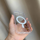 Husa MagSafe Silicone Acryl pentru iPhone 14 Pro, Flippy, ambalaj Blister Transparenta - vivimall.ro