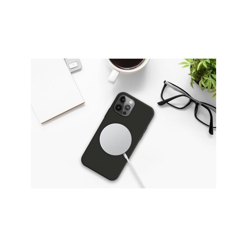 Husa protectie Flippy pentru iPhone 13 Mag Safe, 2 in 1 incarcare si magnet, Soft silicone, Negru - vivimall.ro