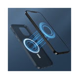 Husa protectie Flippy pentru iPhone 13 Pro Mag Safe, 2 in 1 incarcare si magnet, Soft silicone, Negru - vivimall.ro