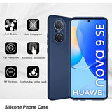 Husa Matte TPU pentru Huawei NOVA 9 SE, Flippy, Silicon Slim, Protectie Antisoc, Navy Blue - vivimall.ro