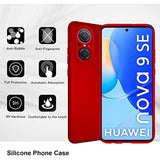 Husa Matte TPU pentru Huawei NOVA 9 SE, Flippy, Silicon Slim, Protectie Antisoc, Rosu - vivimall.ro