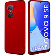 Husă Matte TPU roșie pentru Huawei Nova 9 SE, vedere frontală, silicon slim antisoc
