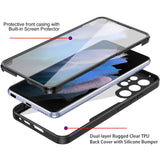 Husa Max Defence pentru iPhone 11 Pro Max 11, Bumper Negru, Fata Dubla Transparenta, Protectie Antisoc Full 360 ( fata, spate, margini ), Flippy - vivimall.ro