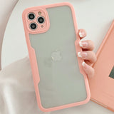 Husa Max Defence pentru iPhone 12 Pro, Bumper Roz, Fata Dubla Transparenta, Protectie Antisoc Full 360 ( fata, spate, margini ), Flippy - vivimall.ro