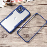 Husa Max Defence pentru Samsung Galaxy A53 5G, Bumper Albastru, Fata Dubla Transparenta, Protectie Antisoc Full 360 ( fata, spate, margini ), Flippy - vivimall.ro