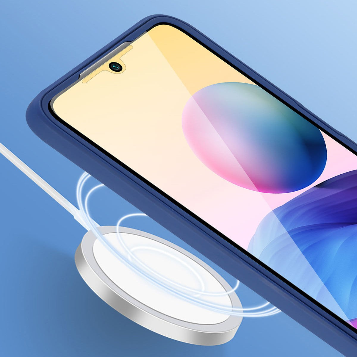 Husa Max Defence pentru Samsung Galaxy S22, Bumper Albastru, Fata Dubla Transparenta, Protectie Antisoc Full 360 ( fata, spate, margini ), Flippy - vivimall.ro