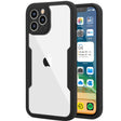 Husa Max Defence pentru Samsung Galaxy S22, Bumper Negru, Fata Dubla Transparenta, Protectie Antisoc Full 360 ( fata, spate, margini ), Vivimall - vivimall.ro