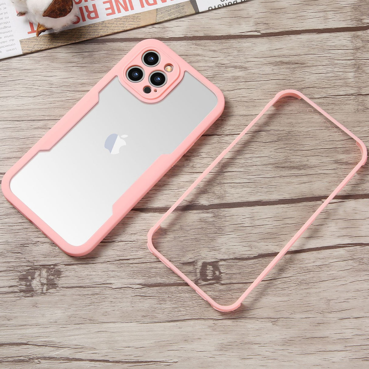 Husa Max Defence pentru Samsung Galaxy S22 Ultra, Bumper Roz, Fata Dubla Transparenta, Protectie Antisoc Full 360 ( fata, spate, margini ), Flippy - vivimall.ro