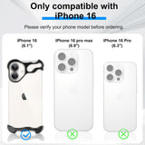 Husa Metalica Compatibila cu iPhone 16, Flippy, Protectie pentru Colturile Telefonului si Camera, Aliaj, Antisoc, Antizgariere, Negru - vivimall.ro