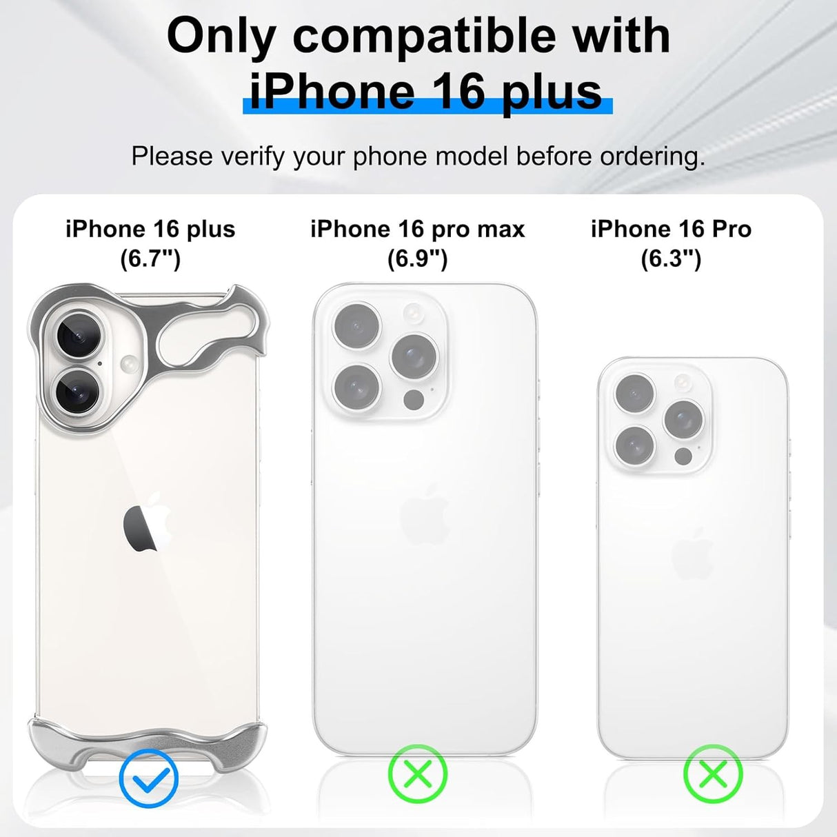 Husa Metalica Compatibila cu iPhone 16 Plus, Vivimall, Protectie pentru Colturile Telefonului si Camera, Aliaj, Antisoc, Antizgariere, Argintiu - vivimall.ro