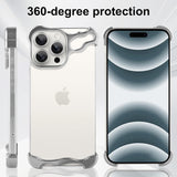 Husa Metalica Compatibila cu iPhone 16 Pro Max, Flippy, Protectie pentru Colturile Telefonului si Camera, Aliaj, Antisoc, Antizgariere, Argintiu - vivimall.ro