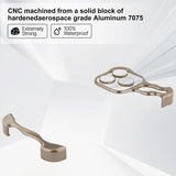 Set husă metalică iPhone 16 Pro auriu, toate cele trei componente afișate separat