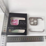 Capac metalic colț inferior iPhone 15 Pro Edgeless, protecție antisoc, vedere laterală