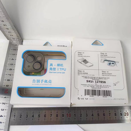 Capac metalic protecție colț superior iPhone 15 Pro, aliaj gri mat, detaliu montare dispozitiv