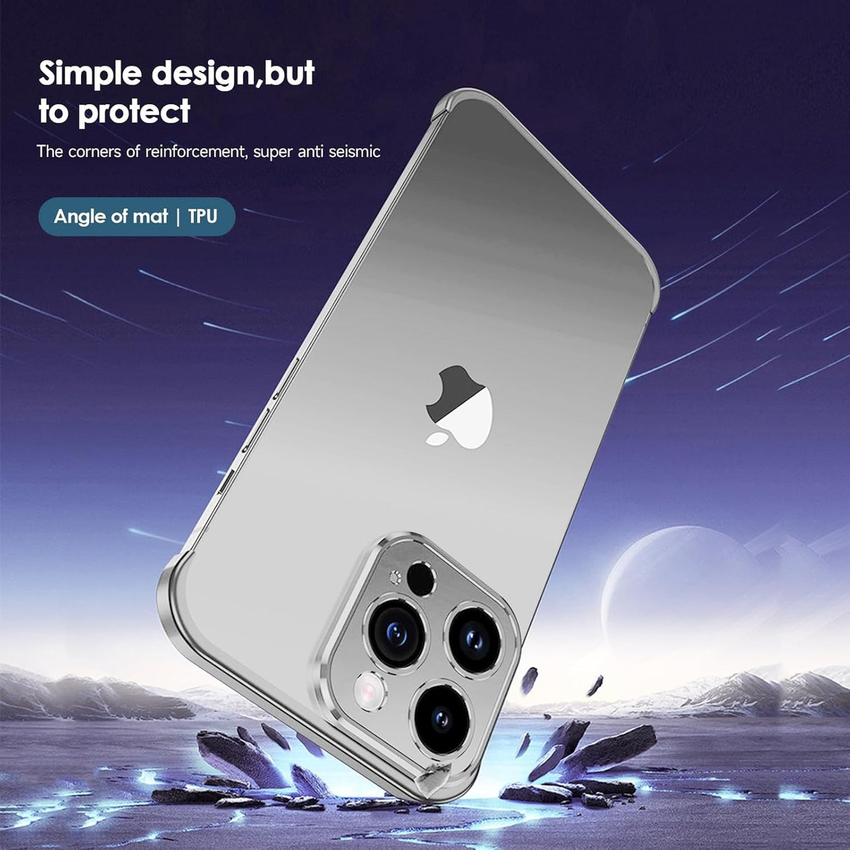 Set complet husă metalică edgeless iPhone 16 Pro: capac superior, inferior și cameră