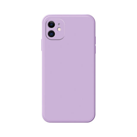 Husa pentru Apple iPhone 14 Flippy, Liquid Silicone, cu Microfibra pe interior, Protectie Antisoc, Grass purple, Mov - vivimall.ro