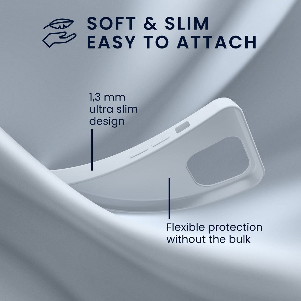 Husa pentru Apple iPhone 14 Flippy, Liquid Silicone, cu Microfibra pe interior, Protectie Antisoc, Grey, Gri - vivimall.ro