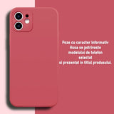 Husa pentru Apple iPhone 14 Flippy, Liquid Silicone, cu Microfibra pe interior, Protectie Antisoc, Wine red, Claret - vivimall.ro