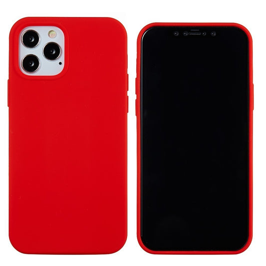Husa pentru Apple iPhone 14 Plus Vivimall, Liquid Silicone, cu Microfibra pe interior, Protectie Antisoc, Rosu - vivimall.ro