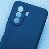 Husa pentru Huawei Huawei Y90, Flippy, Liquid Silicone, cu Microfibra pe interior, Protectie Antisoc, Albastru Inchis - vivimall.ro