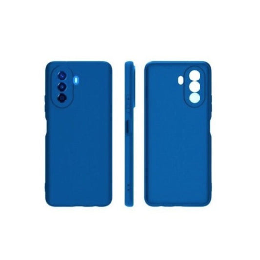 Husa pentru Huawei Huawei Y90, Vivimall, Liquid Silicone, cu Microfibra pe interior, Protectie Antisoc, Albastru Inchis - vivimall.ro