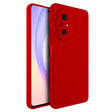 Husă Huawei Nova 9 SE Liquid Silicone roșie, vedere frontală, protecție antisoc cu microfibră interior