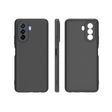 Husă Huawei Nova Y70 din silicon lichid negru, vedere frontală, protecție antisoc