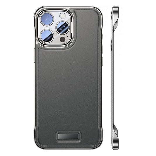 Husa pentru iPhone 15, husa de protectie pentru telefon, Vivimall, Design Modern fara margini, din Piele PU,  Subtire, Gri - vivimall.ro