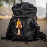 Husa pentru Kendama, Vivimall, Husa de Depozitare pentru Kendama, din Piele Ecologica, Catarama cu Agatare pentru Transportare, Model Breloc Simplu, 19.5 x 2.5 cm, Maro - vivimall.ro