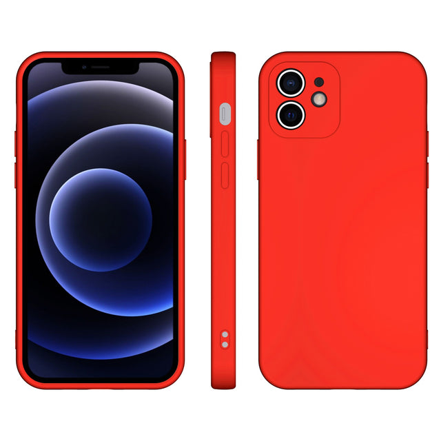 Husa pentru Samsung Galaxy A13 4G, Flippy, Liquid Silicone, cu Microfibra pe interior, Protectie Antisoc, Rosu - vivimall.ro