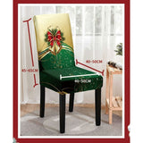 Husa pentru Scaun, Flippy, Tematica Craciun, Model 1 Clopotei, Verde/Auriu - vivimall.ro