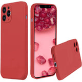 Husa protectie compatibila cu Apple iPhone 11 Pro Liquid Silicone Case Rosu - vivimall.ro