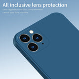 Husa protectie compatibila cu Apple iPhone 11 Pro Max Liquid Silicone Case Albastru inchis - vivimall.ro