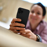 Husa protectie compatibila cu Apple iPhone 11 Pro Max Liquid Silicone Case Negru - vivimall.ro