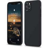 Husa protectie compatibila cu Apple iPhone 11 Pro Max Liquid Silicone Case Negru - vivimall.ro