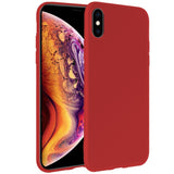 Husa protectie compatibila cu Apple iPhone X/XS Liquid Silicone Case Rosu - vivimall.ro
