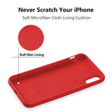 Husa protectie compatibila cu Apple iPhone X/XS Liquid Silicone Case Rosu - vivimall.ro