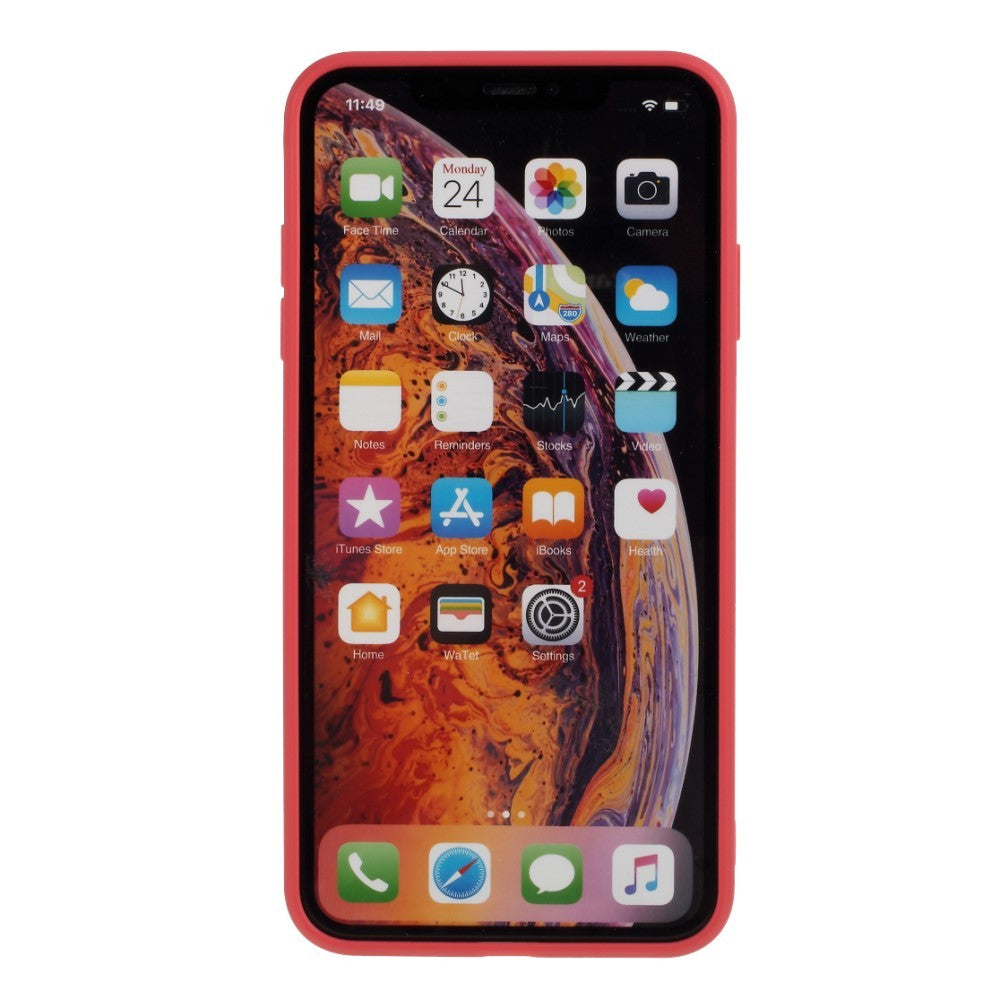 Husa protectie compatibila cu Apple iPhone X/XS Liquid Silicone Case Rosu - vivimall.ro