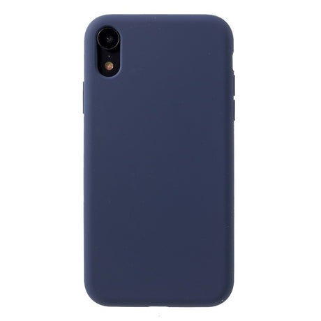 Husa protectie compatibila cu Apple iPhone XR Liquid Silicone Case Albastru inchis - vivimall.ro