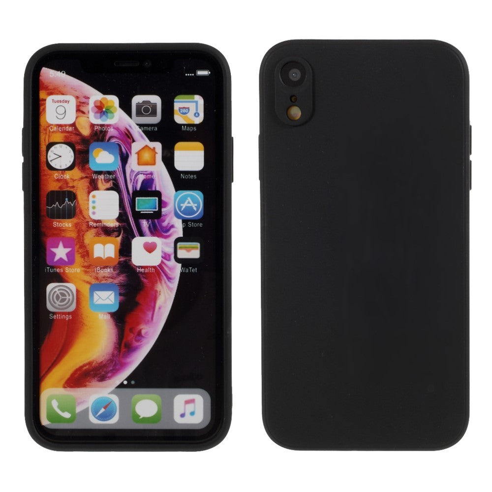 Husa protectie compatibila cu Apple iPhone XR Liquid Silicone Case Negru - vivimall.ro