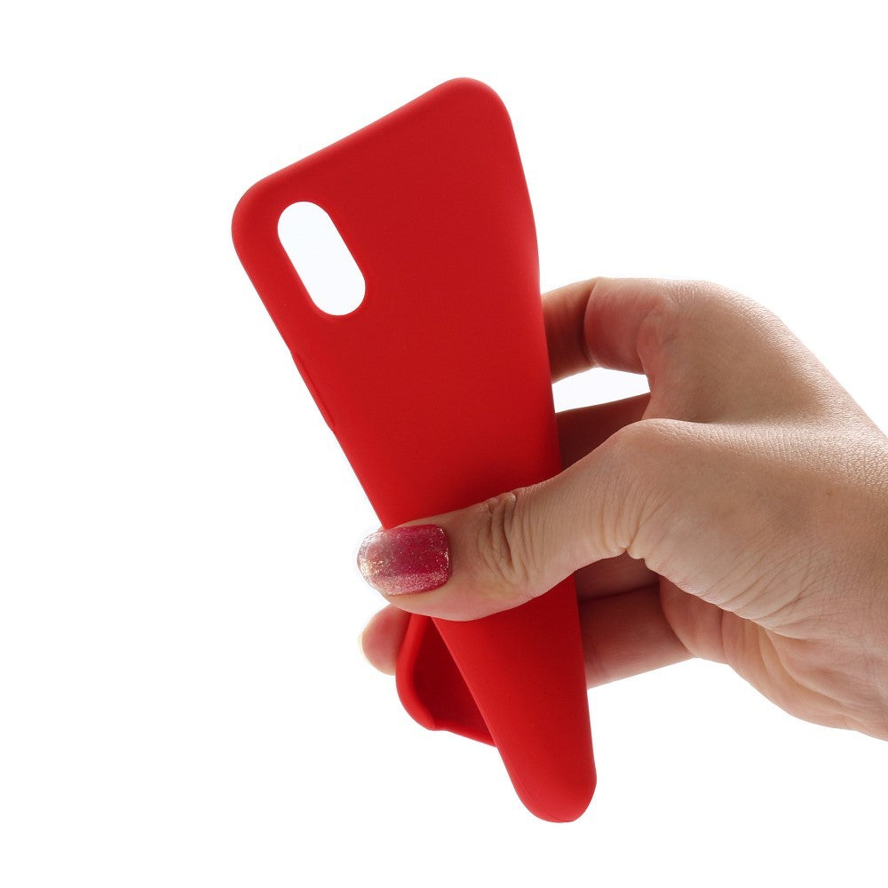 Husa protectie compatibila cu Apple iPhone XR Liquid Silicone Case Rosu - vivimall.ro