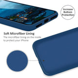 Husa protectie compatibila cu Apple iPhone XS Liquid Silicone Case Albastru inchis - vivimall.ro