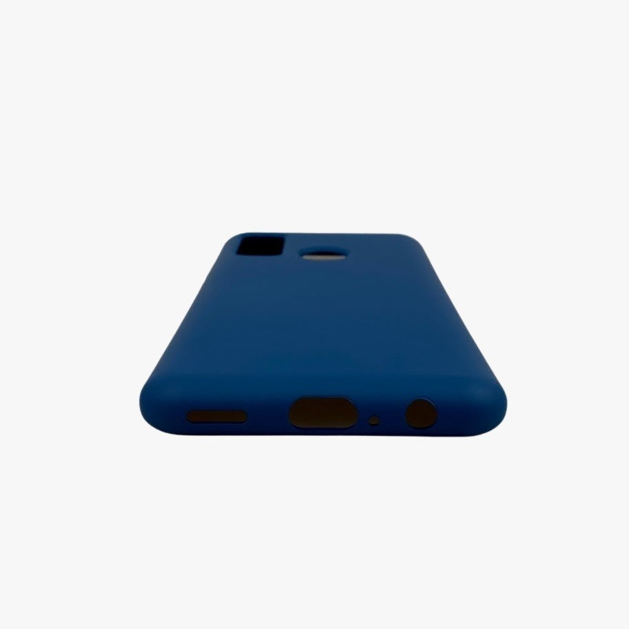 Husa protectie compatibila cu Huawei P Smart 2020 Liquid Silicone Case Albastru inchis - vivimall.ro