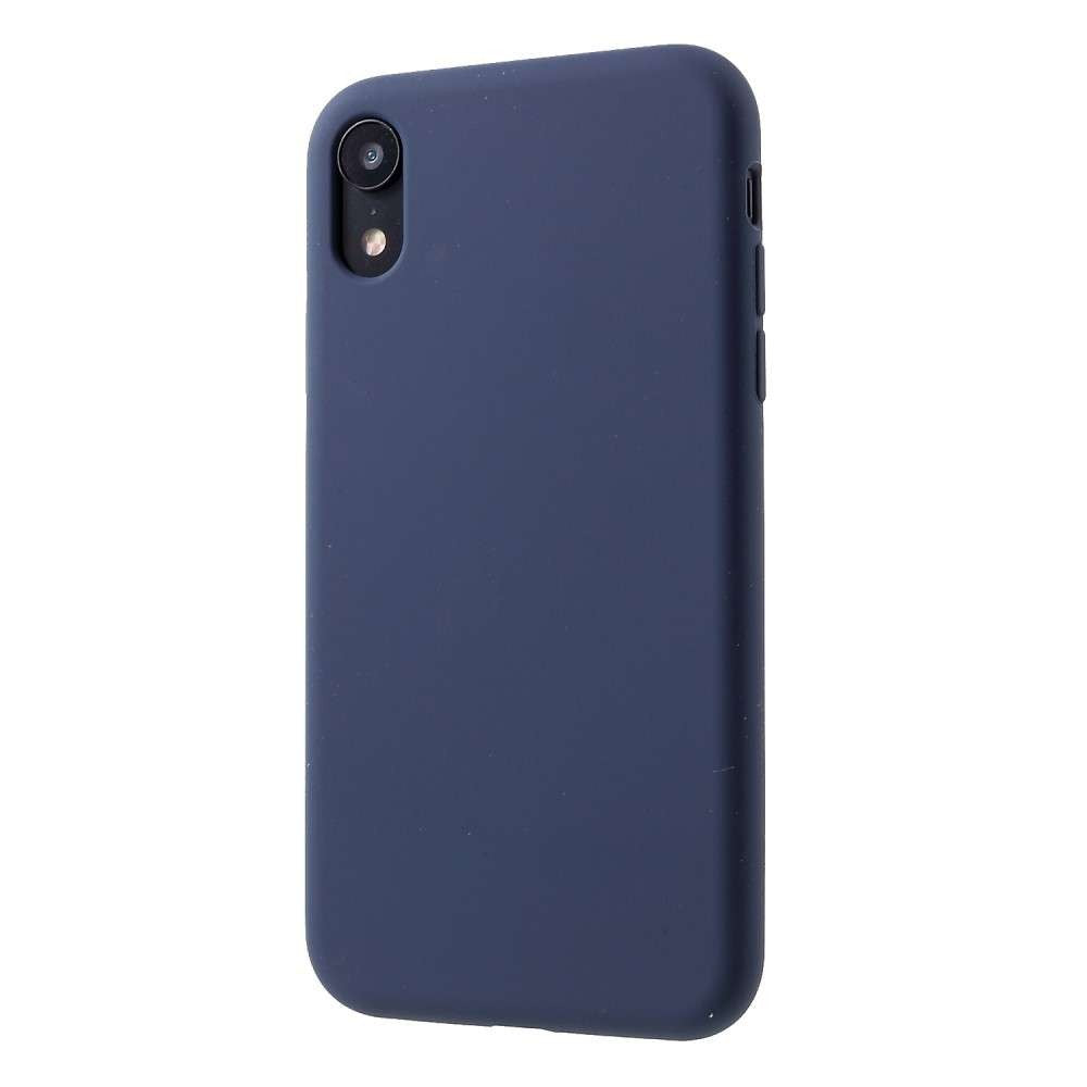 Husa protectie compatibila cu Huawei P40 Lite E Liquid Silicone Case Albastru inchis - vivimall.ro