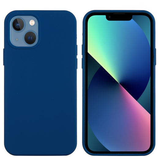 Husa protectie compatibila cu Huawei P40 Lite Liquid Silicone Case Albastru inchis - vivimall.ro